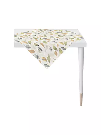 APELT | Mitteldecke 85x85 SEASON Weiss/Blätter | 